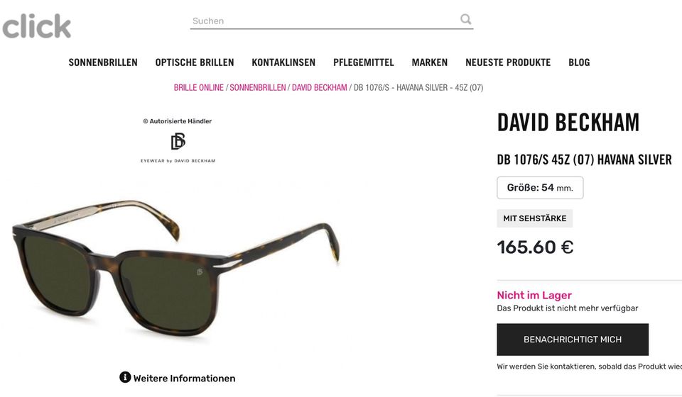 David Beckham neue Sonnenbrille in Leipzig