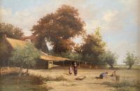 Ölgemälde Julius Bakhuyzen 1835-1925 Landschaft Haager Schule alt Bayern - Mainburg Vorschau