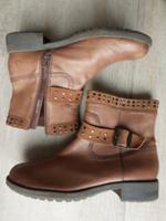 Stiefel/Stiefeletten, Gr.38, ESPRIT, echt Leder, cognac, fast NEU Köln - Zollstock Vorschau