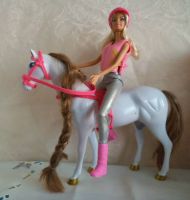 BARBIE PFERD + ZAUMZEUG + SATTEL + REITERIN VINTAGE Sachsen-Anhalt - Erxleben (bei Haldensleben) Vorschau