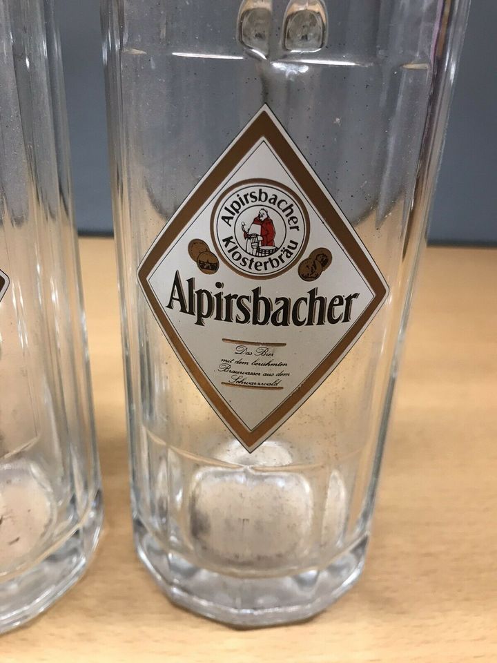 Gläser Brauerei Alpirsbacher 0,4 Liter, altes Logo in Reutlingen