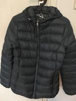 Dunkelblaue Daunenjacke Damen mit raffbarer Kapuze, neuwertig Leipzig - Altlindenau Vorschau