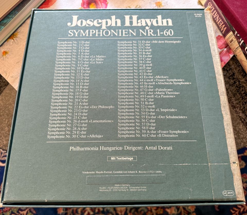 24 LP-Box: Joseph Haydn, Symphonien 1-60, DECCA 1971; Ausgez. in Telgte