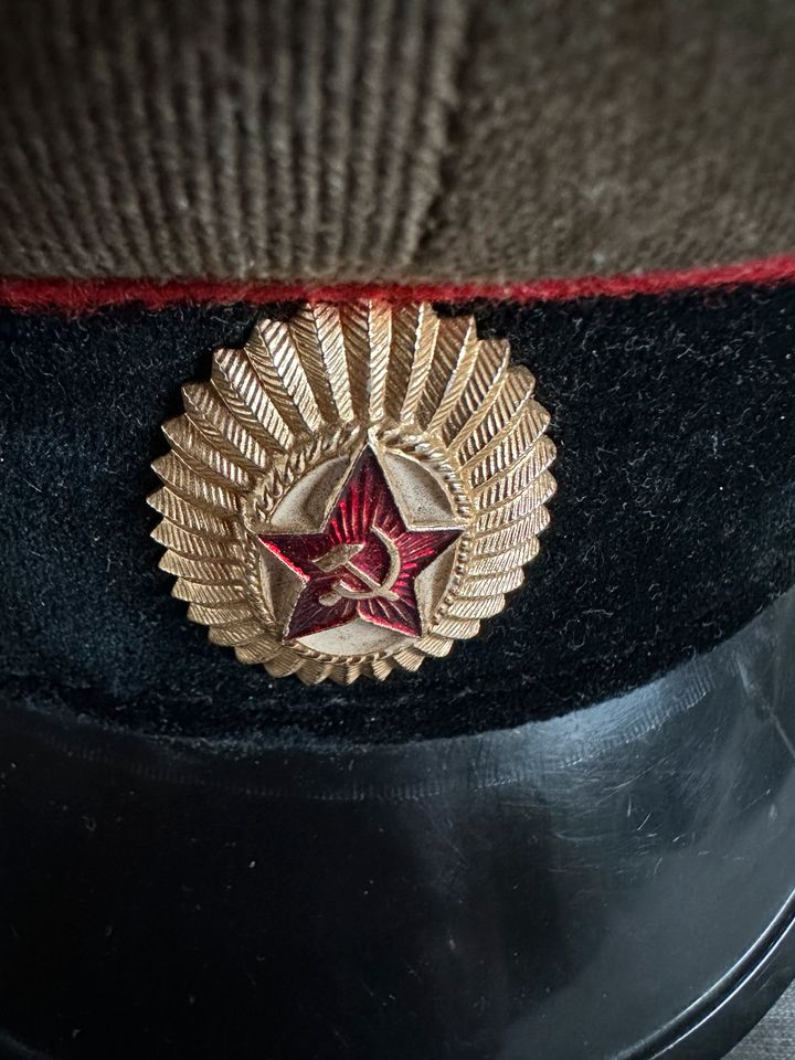 Militär Mütze UdSSR Sowjetunion Original Rote Armee 70/80 Jahre in Buesum