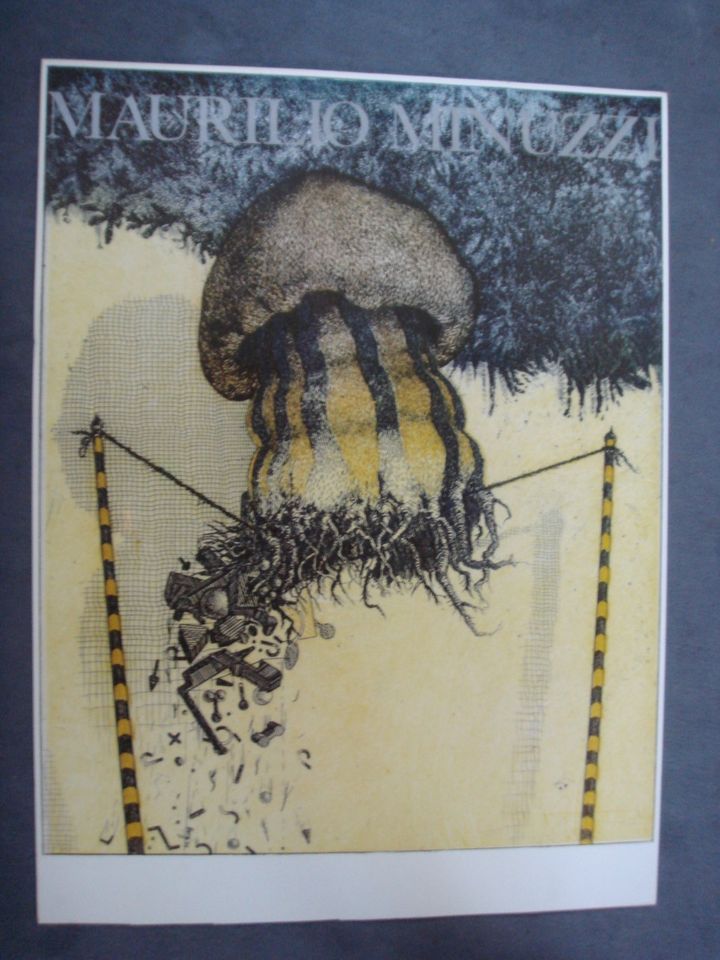 Poster Maurilio Minuzzi "Der akrobatische Pilz" 70er Vintage in Seligenstadt