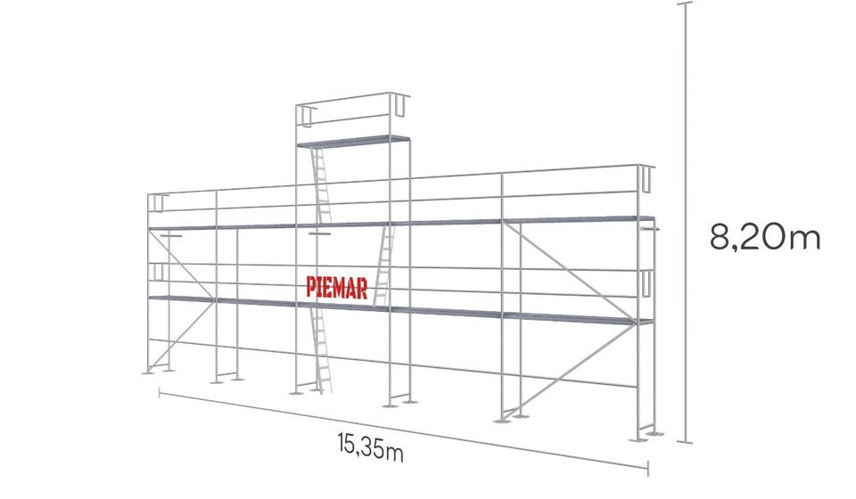 Gerüst Giebel 101,31 qm   Alu-Gerüst  15,35x8,2m Baugerüst in Schwäbisch Hall