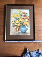 Aquarellbild Blumen Rahmen, Museumsqualität Weihnachtsgeschenk Köln - Chorweiler Vorschau