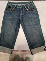 Ungetragene, dreiviertel Jeans, mit vielen Strasssteinen Saarland - Großrosseln Vorschau