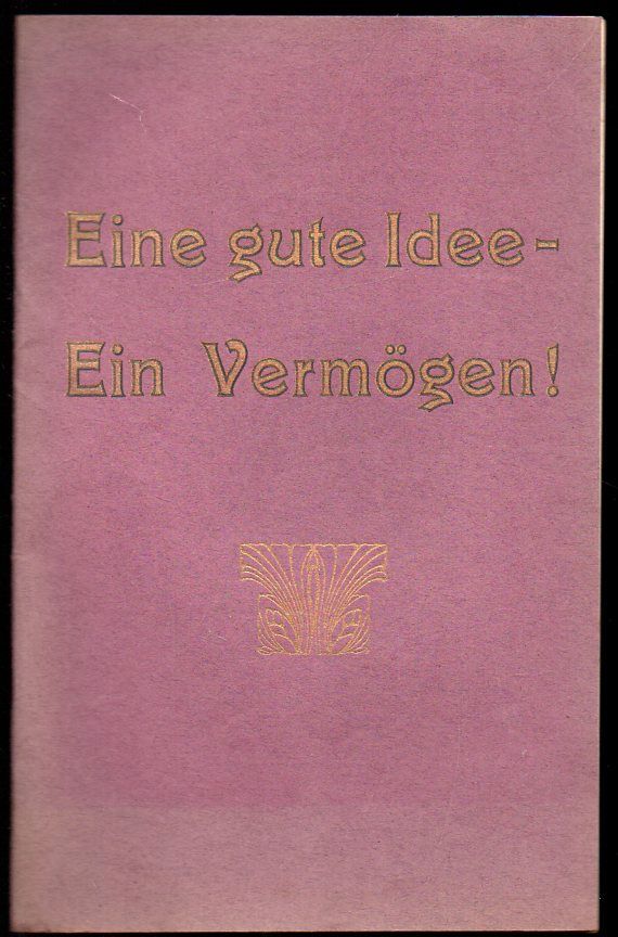 Patent 1920iger.Eine gute Idee, Ein Vermögen.Patentbüro. 2 M in Wolfsburg