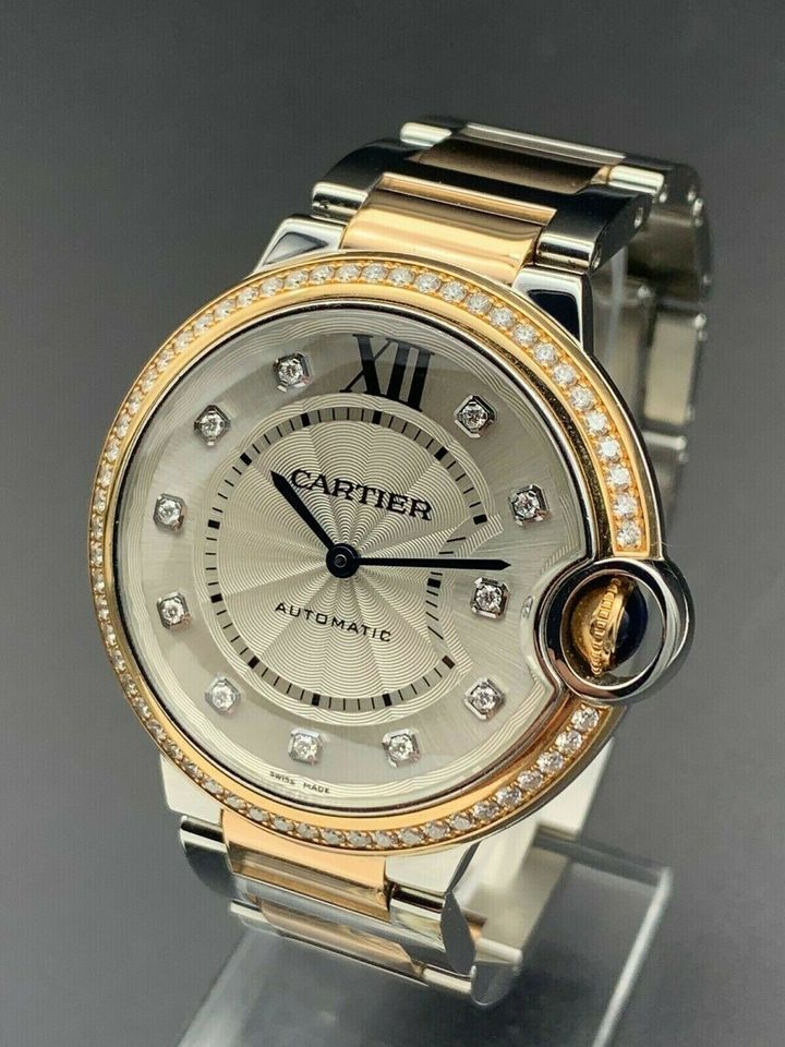 Cartier Ballon Bleu Stahl/ Roségold Diamond *W3BB0004* in Ebersberg