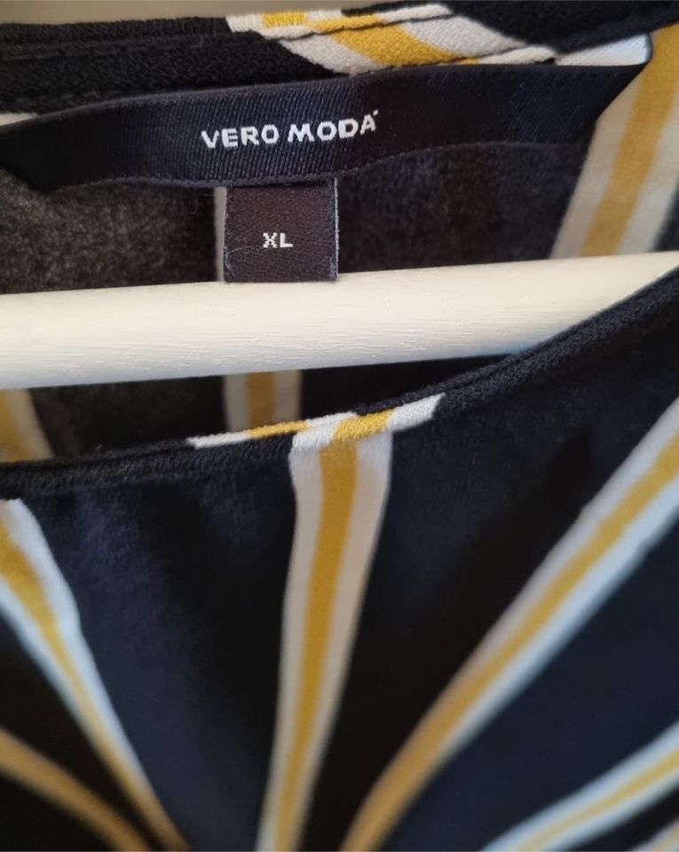 Bluse Vero Moda XL. schwarz gelb weiß gestreift, langärmelig in Berlin