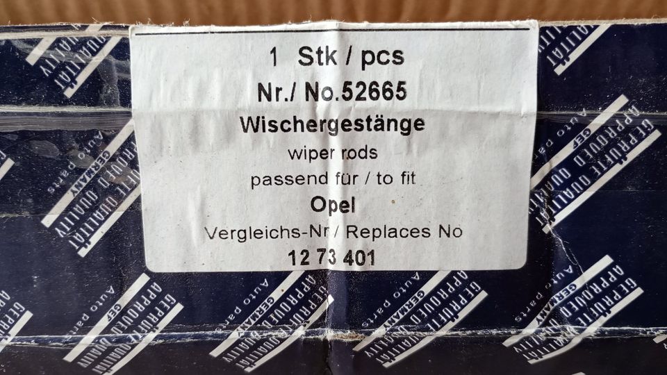 Wischergestänge Opel Vectra c - Signum. Ersatzteil neu in Harsewinkel