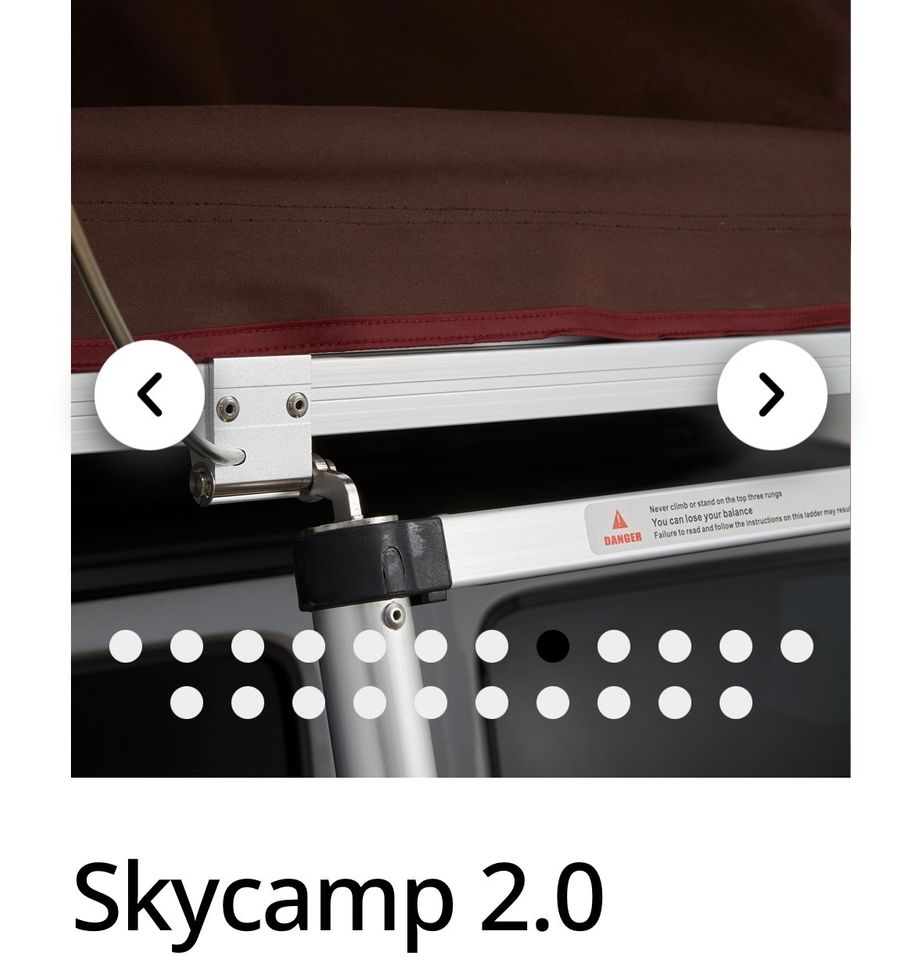 Skycamp 2.0, Rocky Black +Zub. einmal benutzt in Münster-Hafen