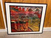 Hundertwasser 605 Landschaft am Silberfluss 1964 Kunstdruck Print Baden-Württemberg - Ketsch Vorschau