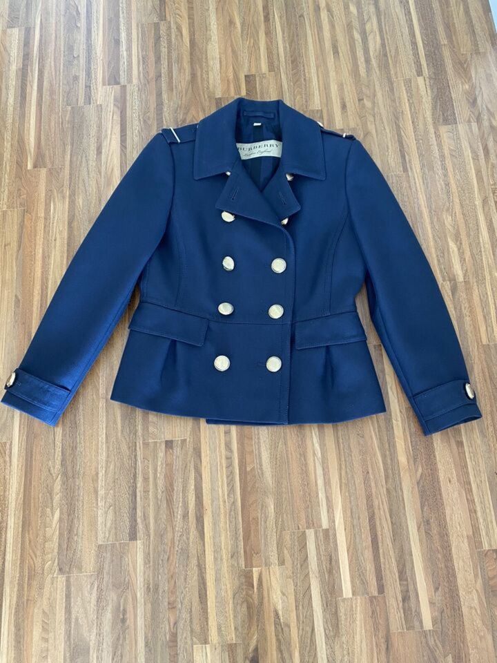 BURBERRY Jacke Wolle Baumwolle Navy Blau Gr. 38/40 (UK 12) in Köln