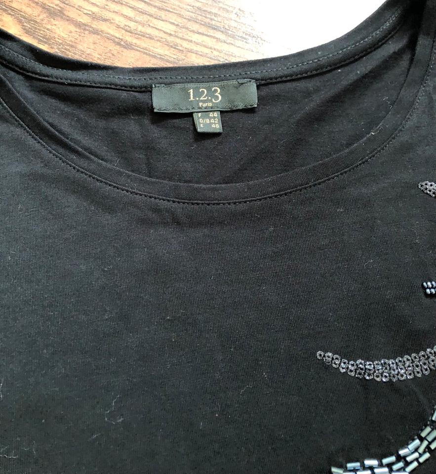 Maison 123 Paris Langarmshirt Pailletten Eleganz 80% Viscose in Oberhausen