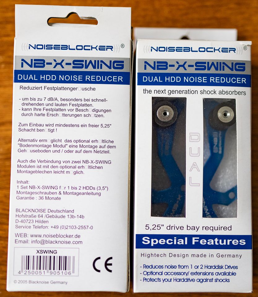 2 x Noiseblocker X-Swing HDD Entkoppler (Silent) in Untermeitingen