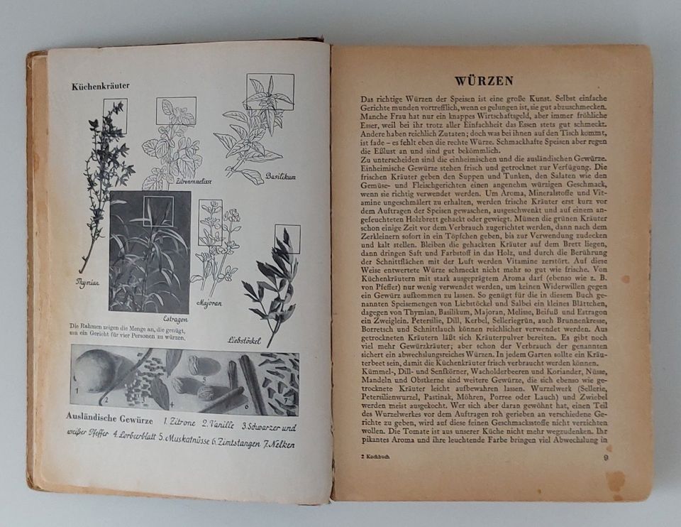 Antiquarisches Kochbuch 1955 in Wolkenstein