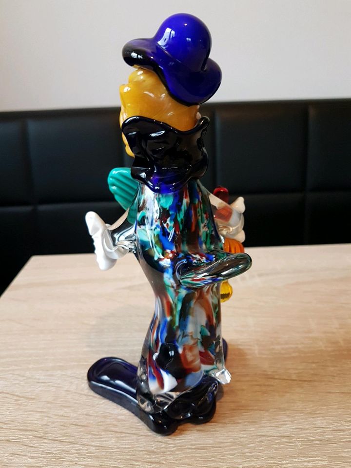 Glas Clown Murano bunt Deko Haus Vintage keine Mängel sichtbar in Mehlbach