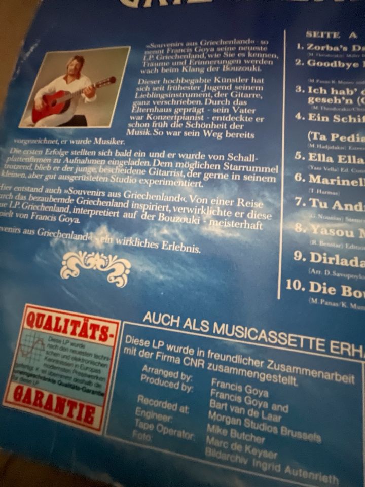 Souvenirs aus Griechenland Bouzouki Klang Schallplatte in Ransbach-Baumbach
