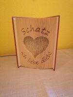 Gefaltetes Buch, Schatz ich liebe dich, Geschenk Valentin Bayern - Salching Vorschau