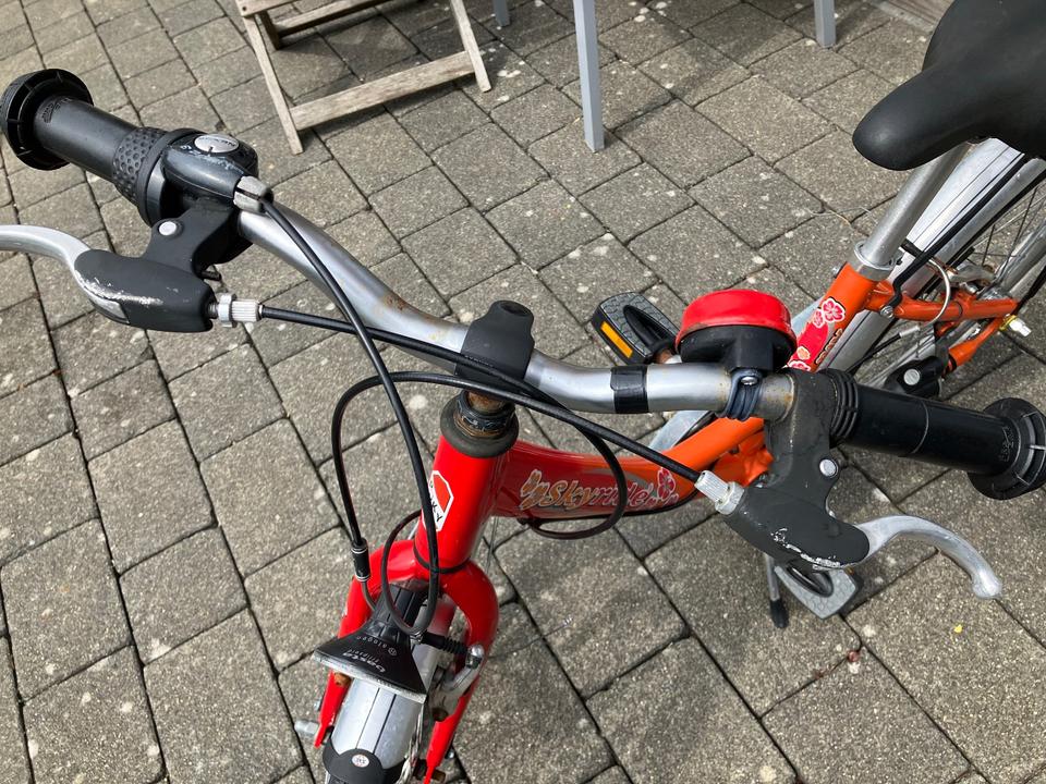 Puky Skyride Kinderfahrrad 20 Zoll 3-Gang rot orange Blumen in Hohenschäftlarn