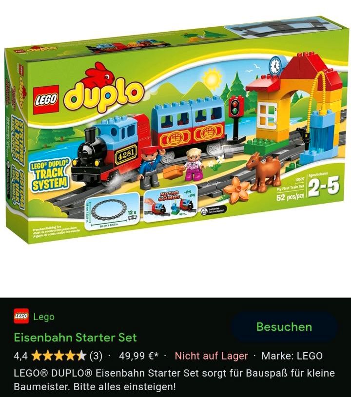 Lego Duplo Zug Set 10507 in Auerbach (Vogtland)