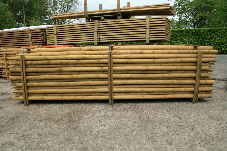 Baumpfähle - Zaunpfähle - Holz - 7 x 350 cm - imprägniert - KDI - in Wagenfeld