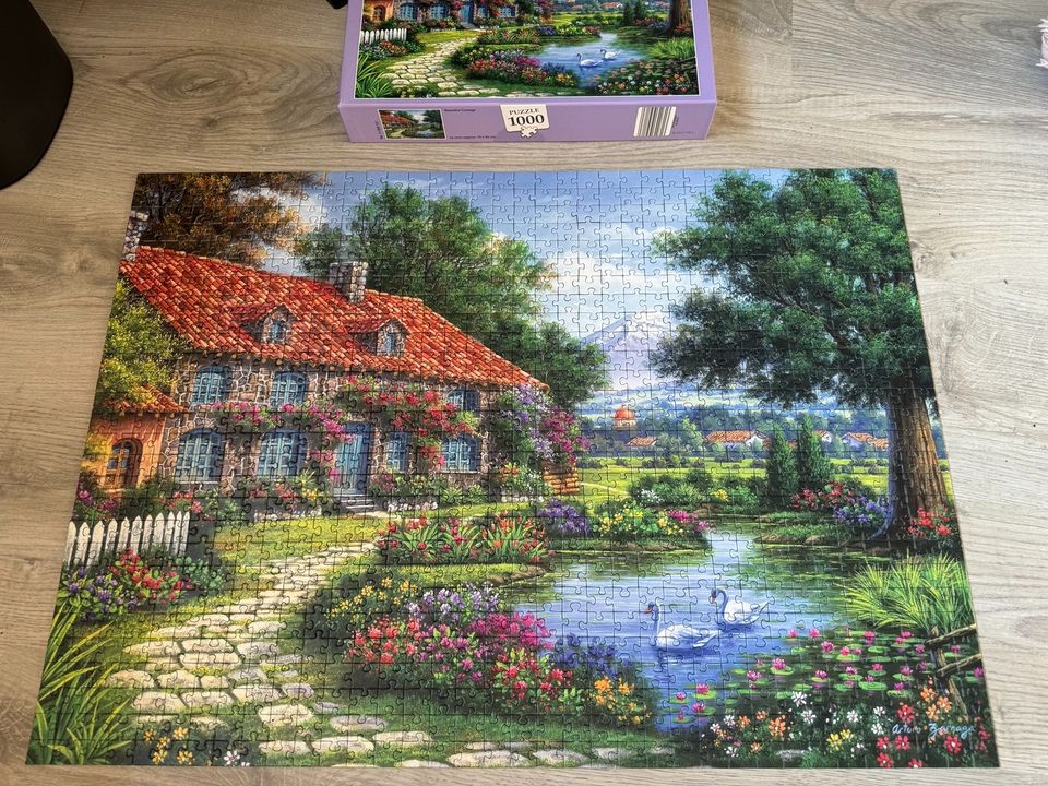 Puzzle 1000 Teile Beautiful Cottage in Allmendingen