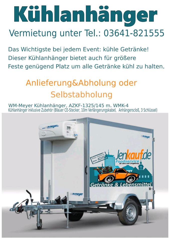 Kühlanhänger Partykühler zu Vermieten in Jena