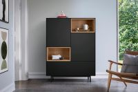 Highboard Aurora 112 cm - Schwarz matt lackiert Schleswig-Holstein - Nahe Vorschau