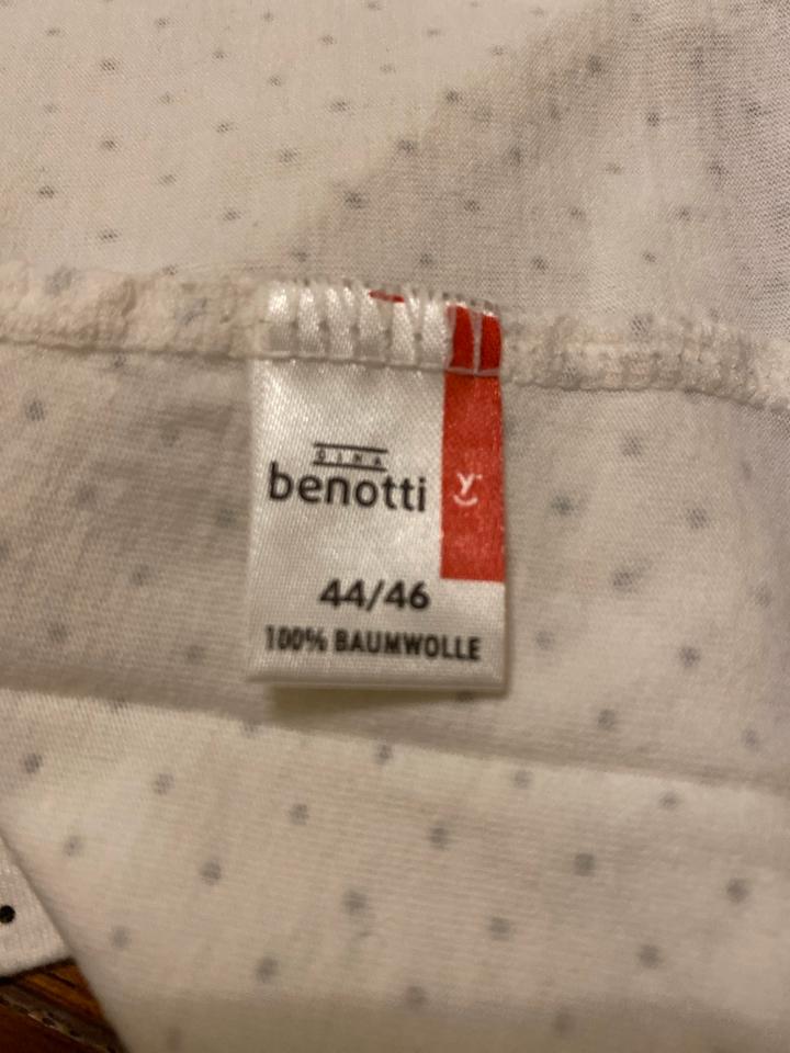 Gina benotti  longsleeve Shirt braun weiß Punkte Gr. 44/46 in Schwabach