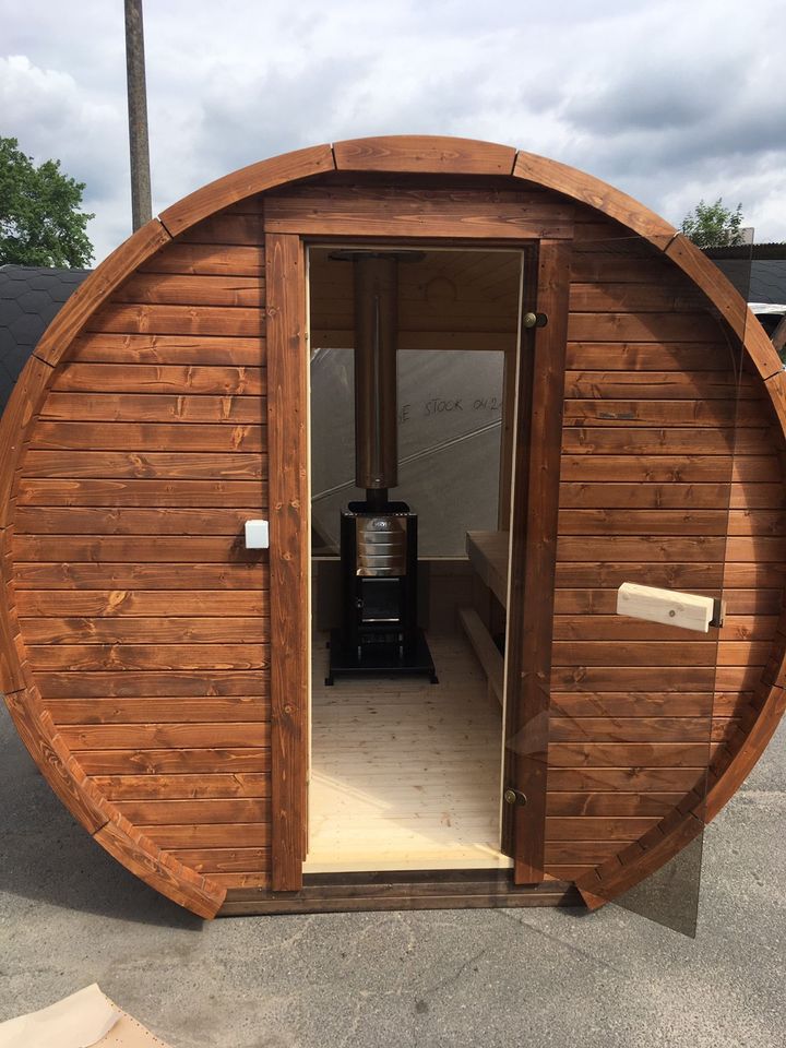 Sauna Fasssauna 250cm mit Harvia Holzofen in Wandlitz