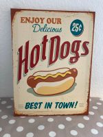 Vintage Retro Bild Leinwand 40x30 Enjoy our delicious Hot Dogs Schleswig-Holstein - Bad Bramstedt Vorschau