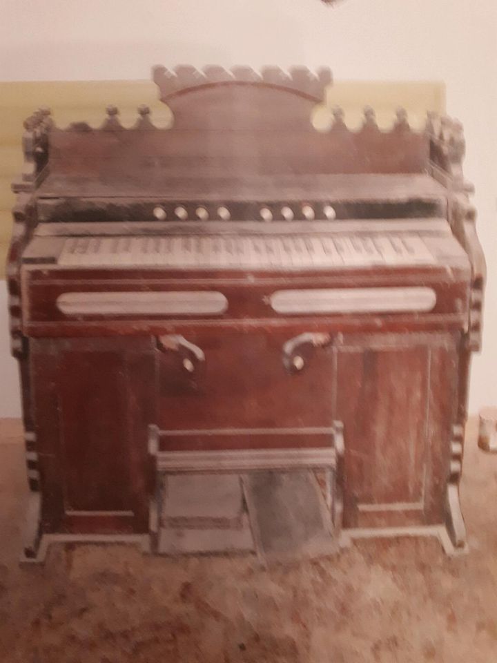 Harmonium generalüberholt Jacob Estey Brattleere 1888 Sitzbank in Bad Bergzabern