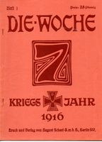 Die Woche Zeitschrift - Heft Nr. 1 von 1916- Vintage Baden-Württemberg - Steinen Vorschau