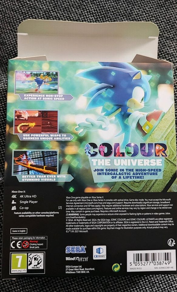 Sonic Colours Ultimate Day 1 Box ohne Spiel - XBox in Berlin