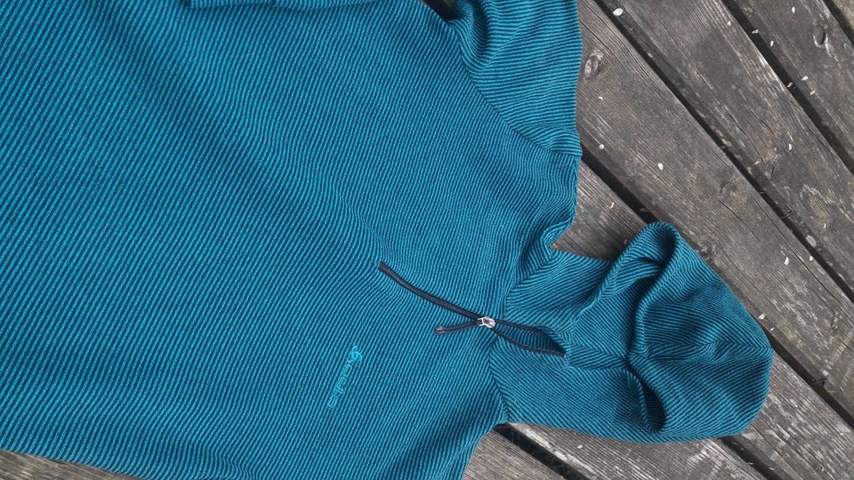 Odlo Fleece Pullover mit Kaputze grün Streifen 140 in Glonn