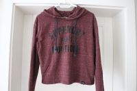 SUPERDRY ★ Cropped Hoodie XS weinrot bordeaux Paris LA-Shirt 34 Kreis Pinneberg - Rellingen Vorschau