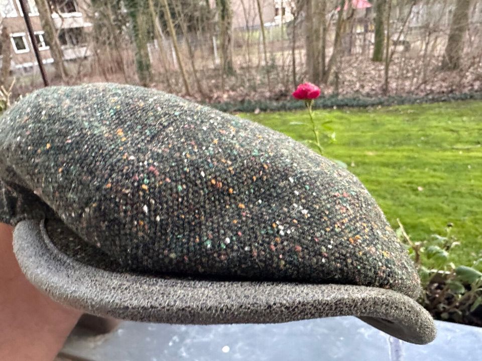 TWEED CAP MUTZE HUT gr  XL 59 60  100% WOOLE MADE IN ENGLAND in Lage