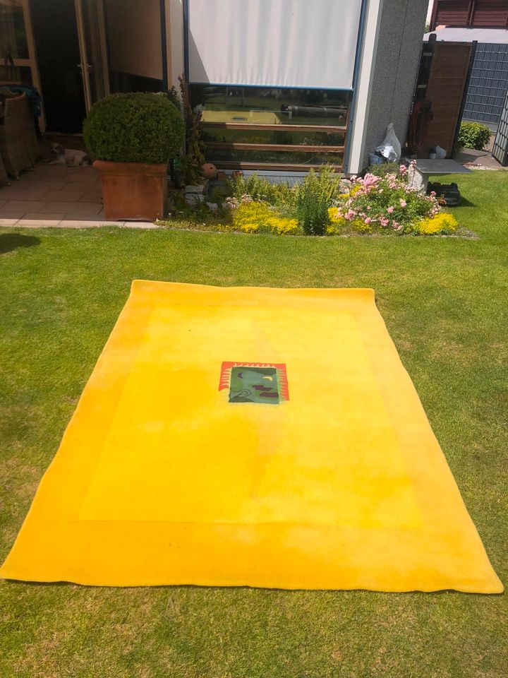Teppich gelb 170 x 240 cm Wolle in Karlsruhe