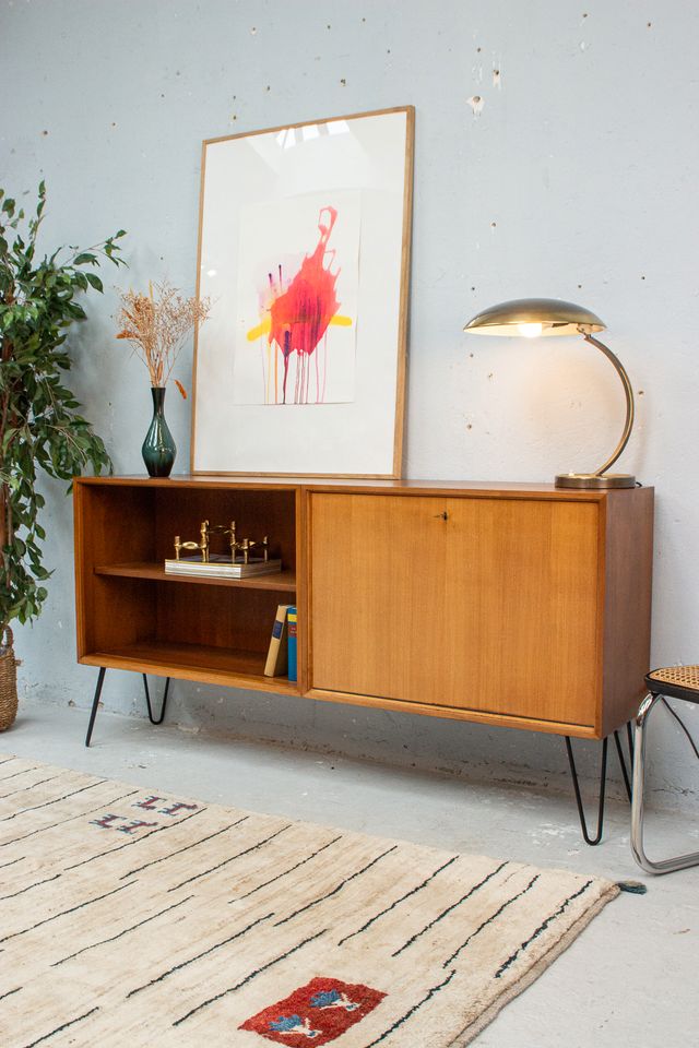 Sideboard Barschrank Kommode Lowboard Vintage Teak Nuss 60er in Köln