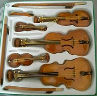 Miniatur Geigen 5 Stück  zur Dekoration - aus Holz Baden-Württemberg - Erolzheim Vorschau