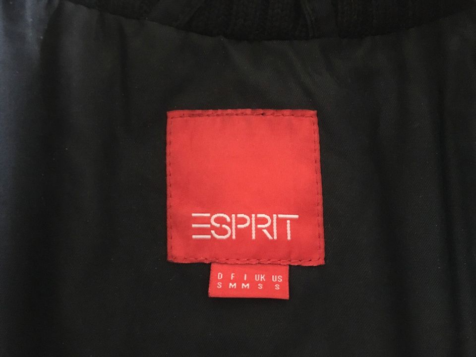 Esprit Winterjacke, Gr. S, Mantel, schwarz in Linsengericht