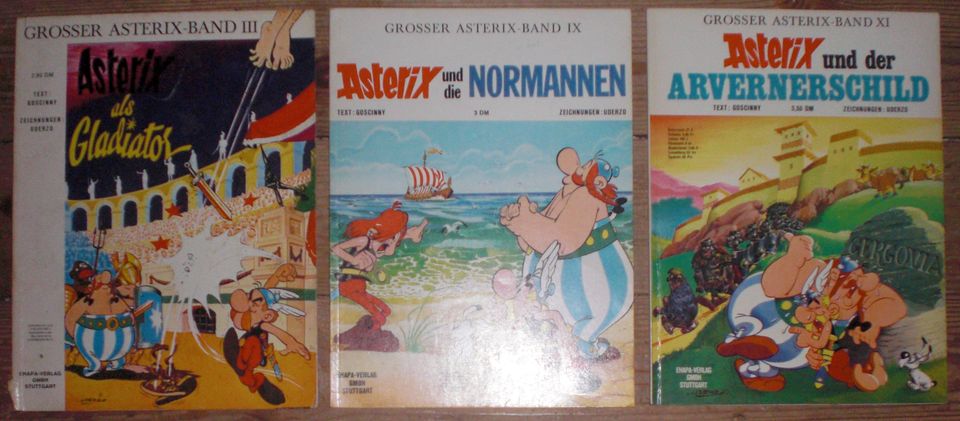 3 alte ASTERIX Hefte 1. Auflage , 3 + 9 + 11 in Berlin