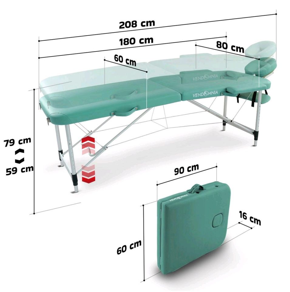 Mobile Massageliege Alu Massagetisch Massagebett Massagebank in Göttingen