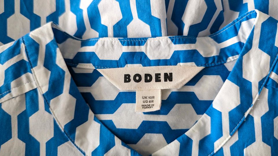 Boden Hemdblusenkleid türkis weiß in Mühlheim am Main