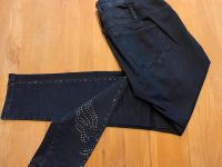 wie neu TREDY Jeans Gr 44 blau Strass Stretch Hessen - Hünfelden Vorschau