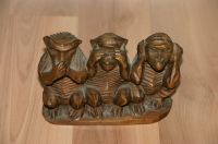 Holz-Figur - Drei Affen - Nichts Hören-Sehen-Sagen Saarland - Dillingen (Saar) Vorschau