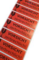Vorsicht zerbrechlich Etiketten Aufkleber Warnhinweis 50 Stück Rheinland-Pfalz - Höhn Vorschau